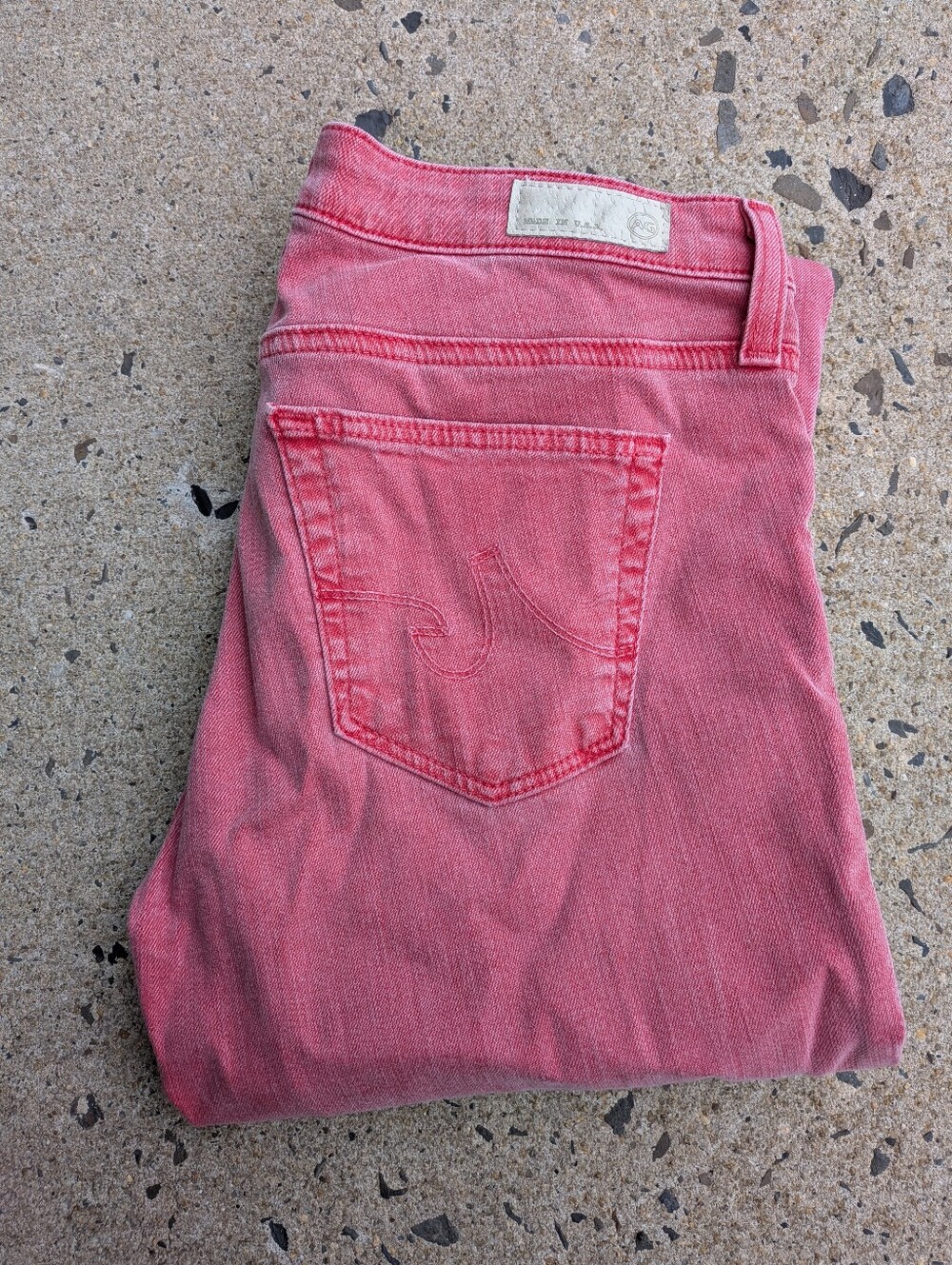 Ag Adriano Goldschmied The Stilt Red Jeans 28 For Bloomingdales